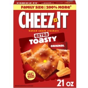 Cheese Crackers, Baked Snack Crackers, Lunch Snacks, 21oz Box