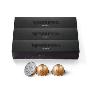 Nespresso Capsules Vertuo, Melozio, Medium Roast Coffee, 30-Ct Coffee Pods, Brews 7.8oz