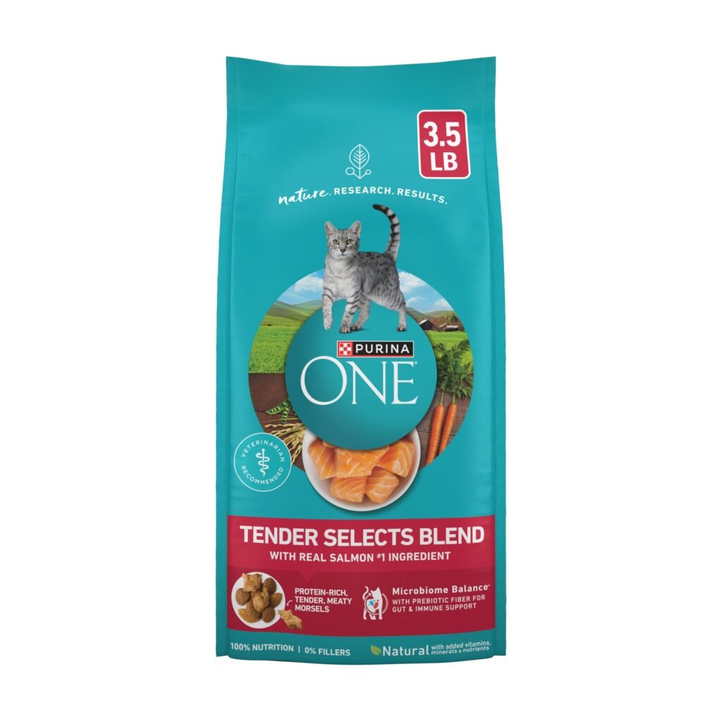 Purina ONE Natural Dry Cat Food Tender Selects Blend With Real Salmon - 3.5 lb