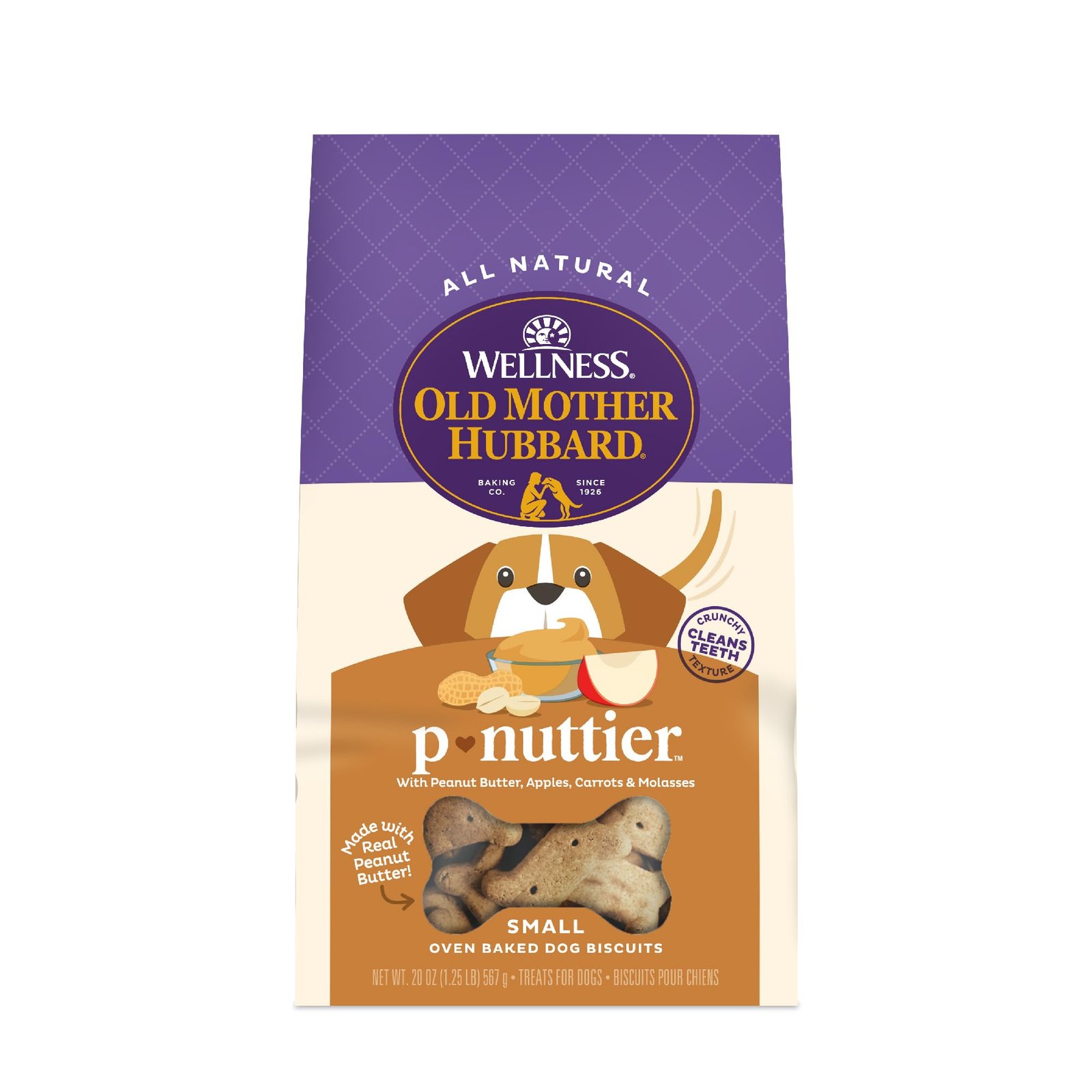 Old Mother Hubbard Wellness Old Mother Hubbard Classic P-Nuttier Dog Biscuits, Natural Training Treats, Peanut Butter Flavor - 20 oz