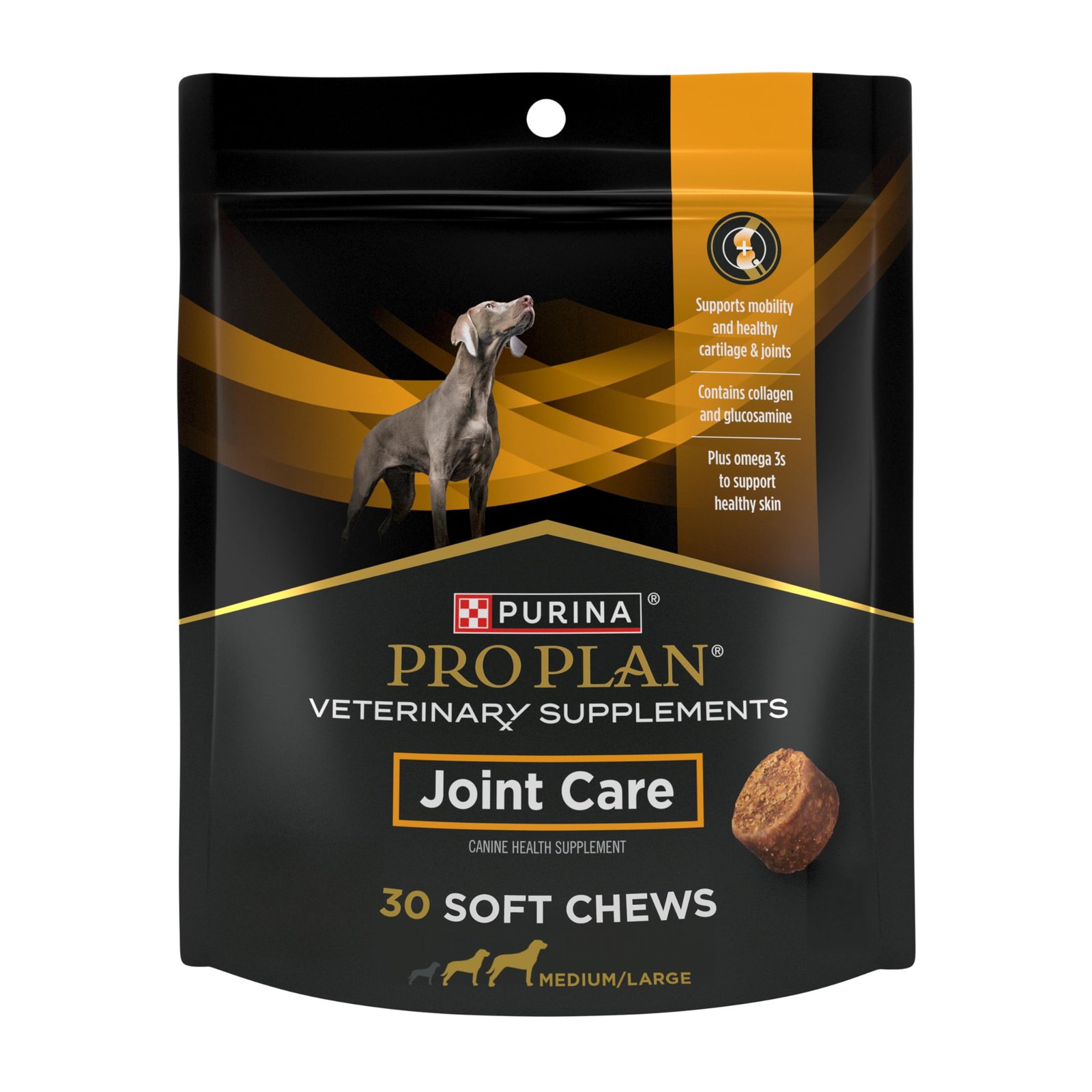 Purina Pro Plan Veterinary Large Breed Dog Joint Care Supplement with Glucosamine Chondroitin and Collagen to Support Hip - Pack of 30