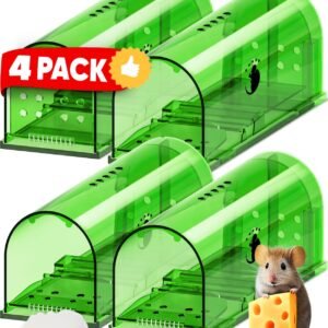 Motel Mouse Humane No Kill Live Catch and Release Mouse Traps, 4 Pack
