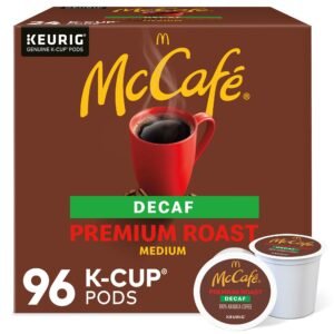 McCafe Premium Roast Decaf Coffee, Single Serve Keurig K-Cup Pods, Decaffeinated, 96 Ct