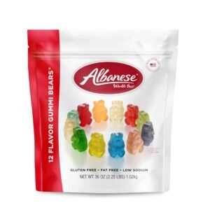 Albanese World's Best 12 Flavor Gummi Bears, 36oz Bag of Candy, Soft & Chewy Candy Snacks