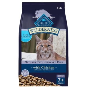 Blue Buffalo Wilderness Natural Mature Dry Cat Food 7+ Years High-Protein and Grain-Free Diet Supports Immune System