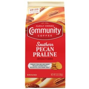 Community Coffee Southern Pecan Praline Flavored 12 oz, Medium Roast Ground, 12 oz, Pack of 1