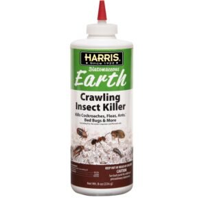 Harris 8 oz Diatomaceous Earth Crawling Insect Killer — 100% Natural Dust for Ants