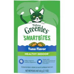 Greenies Feline Smartbites Cat Treats Healthy Recipe Indoor Cat Treats Tuna Flavor Pack - 2.1 oz