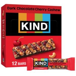 Healthy Snacks Bars, Dark Chocolate Cherry Cashew, High Fiber Snacks, 4g Protein, 12 Ct