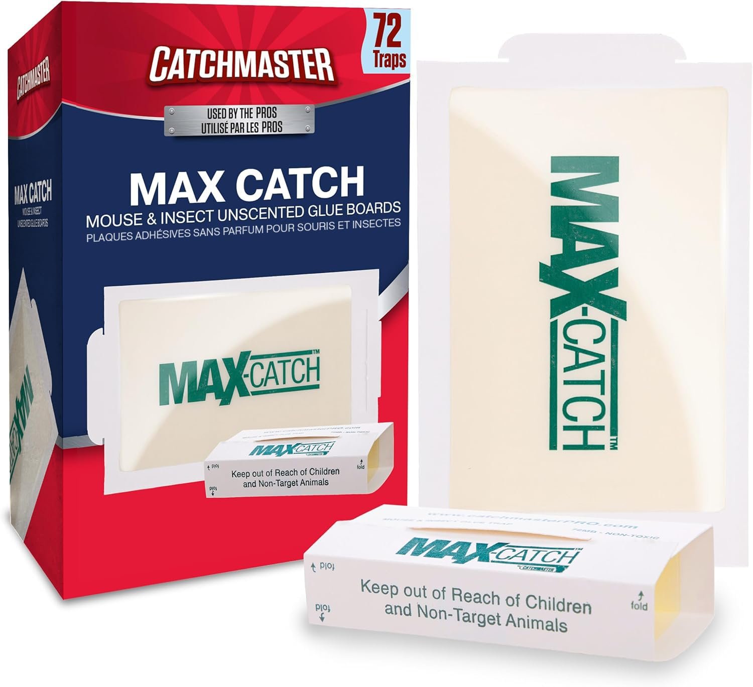 Catchmaster Max-Catch Mouse & Insect Glue Trap 72PK