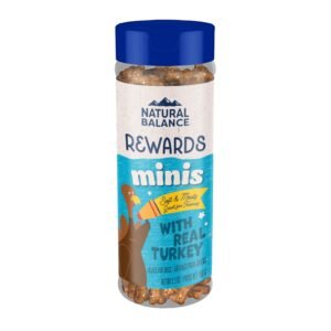 Natural Balance Limited Ingredient Mini-Rewards Turkey Grain-Free Dog Training Treats 5.3-oz. Canister