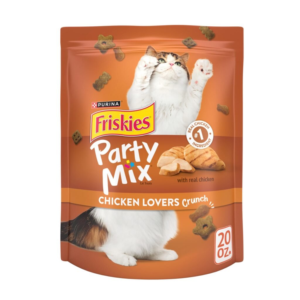 Friskies Purina Friskies Cat Treats, Party Mix Chicken Lovers Crunch - 20 Oz