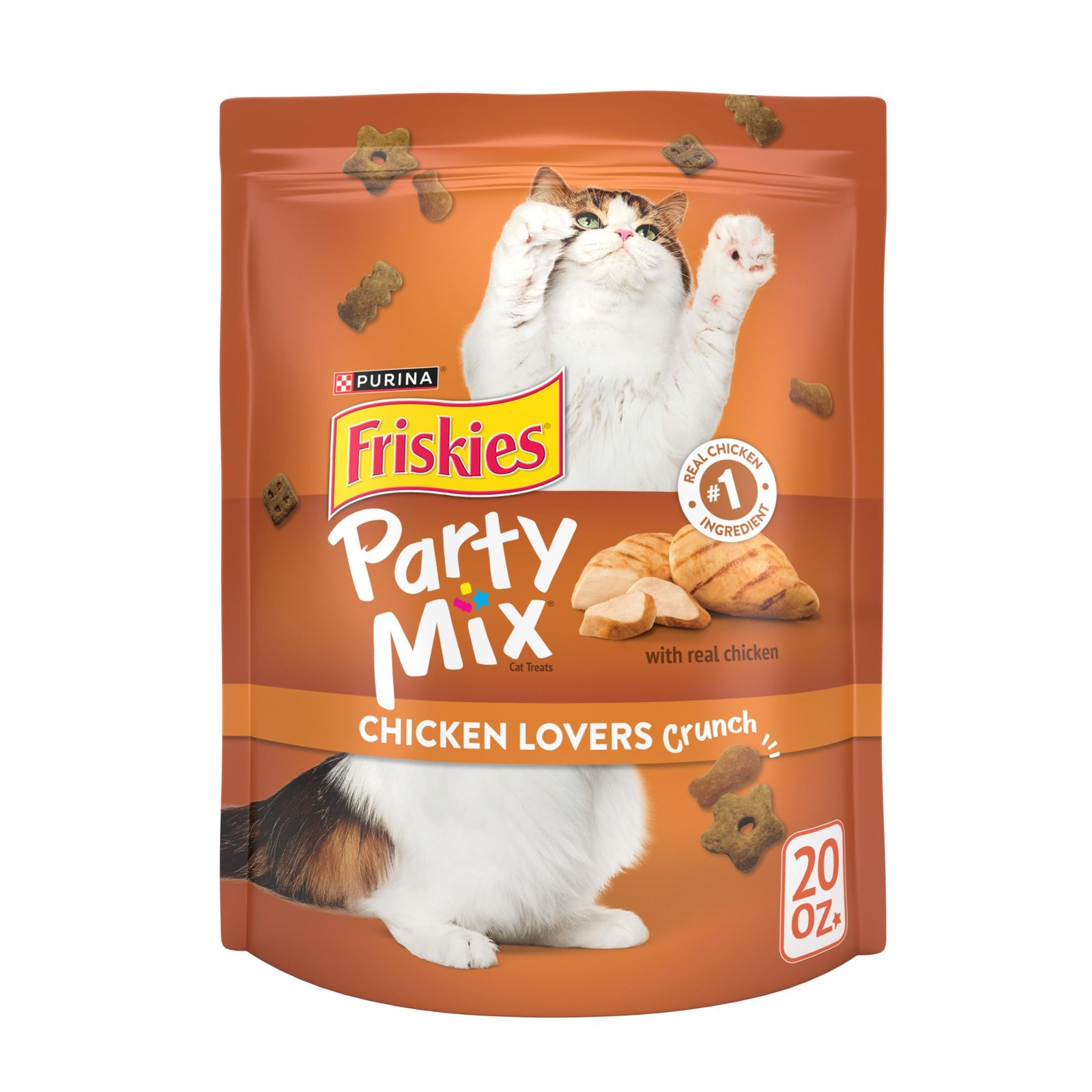 Friskies Purina Friskies Cat Treats, Party Mix Chicken Lovers Crunch - 20 Oz
