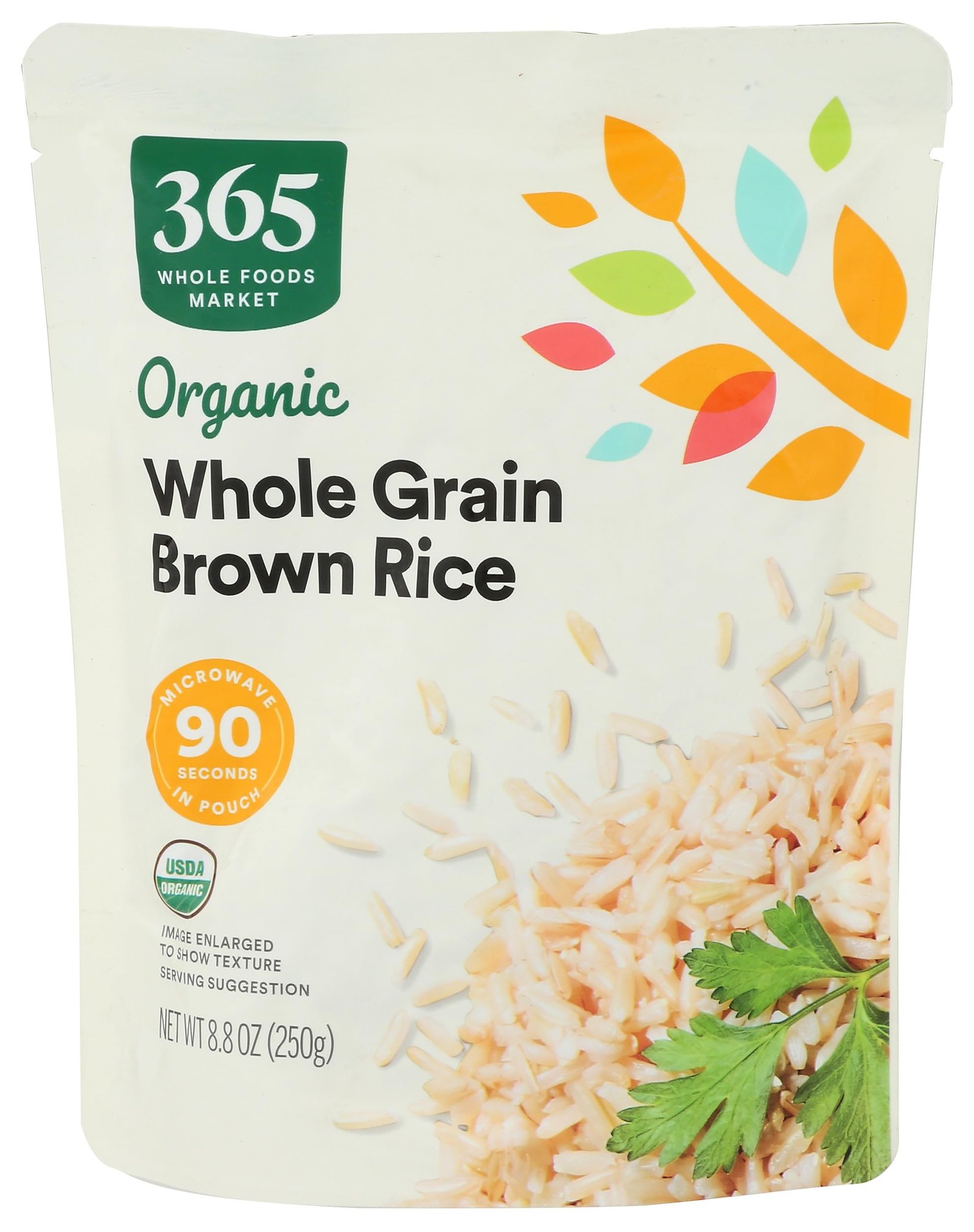 365 by Whole Foods Market, Organic Whole Grain Brown Rice, 90-Second Microwave in Pouch, 8.8 oz