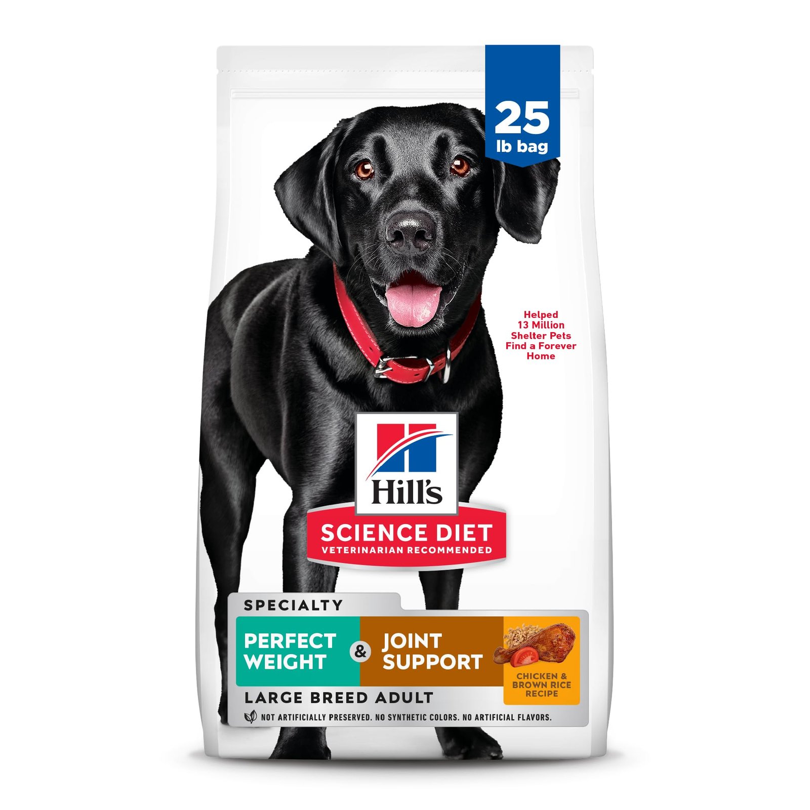 Hill's Science Diet Adult Perfect Weight & Joint Support Large Breed Dry Dog Food Chicken - 25 lb