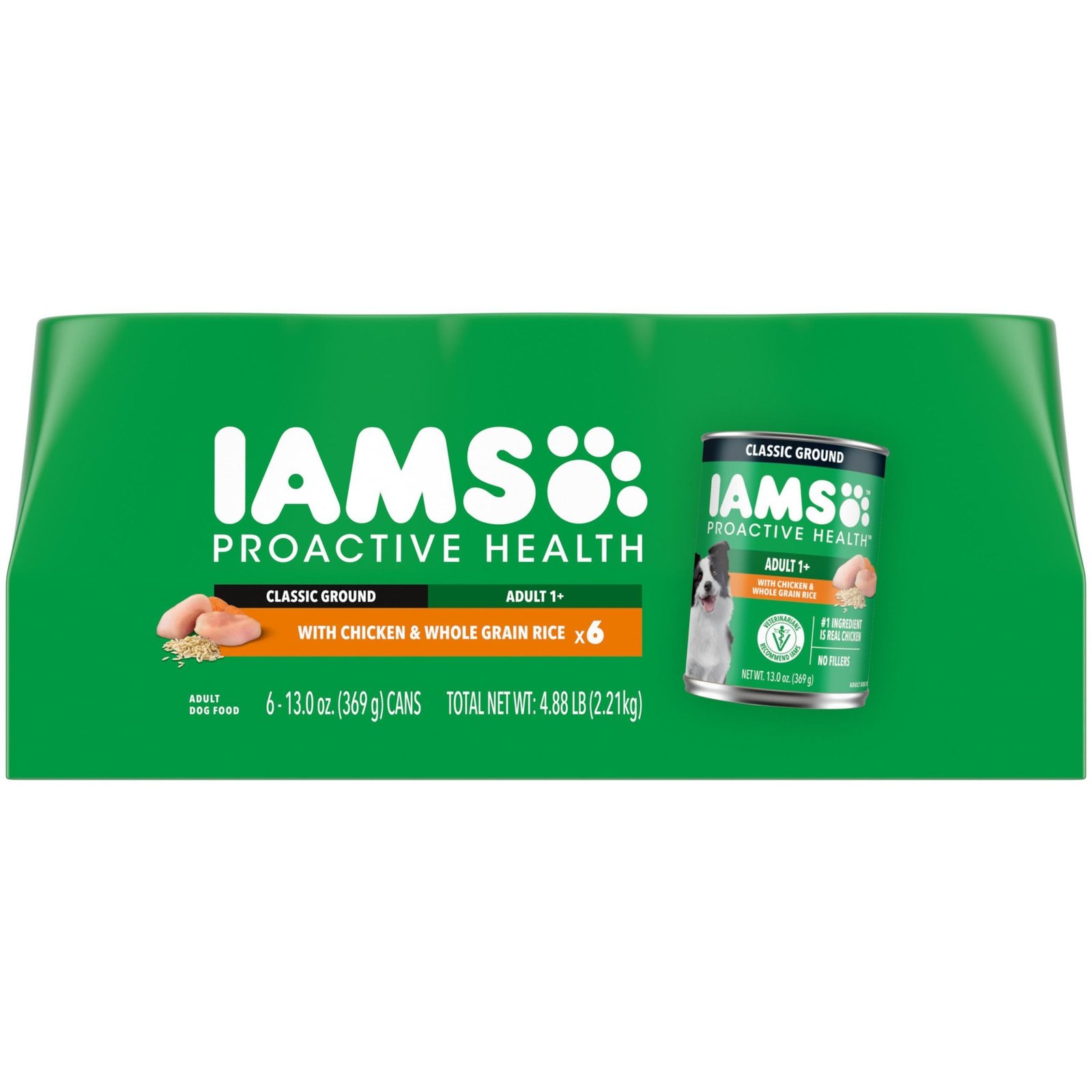 IAMS Proactive Health Wet Dog Food Adult Wet Dog Food Multipack Ground Dinner with Chicken & - 13 oz | Pack of 6