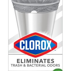 Glad Small Trash Bags with Clorox, Lemon Fresh Bleach, 4 Gal, 34 Count