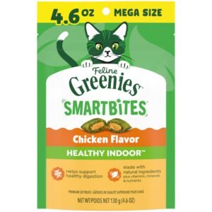 Greenies Feline Smartbites Cat Treats Healthy Recipe Indoor Cat Treats Chicken Flavor Pack - 4.6 oz