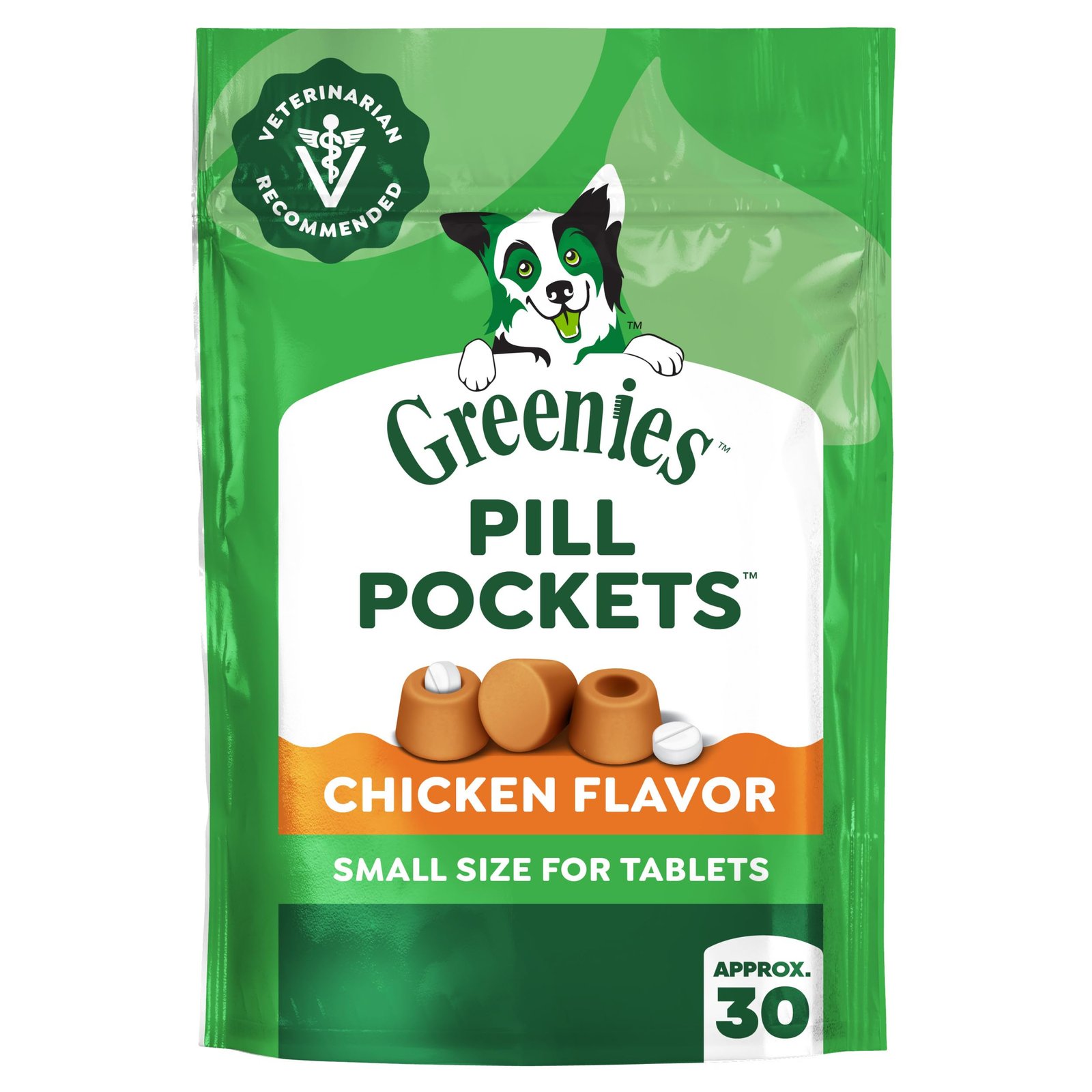 Pill Pockets Greenies Pill Pockets Small Size, Tablet Pill Treats, Chicken Flavor - 3.2 oz