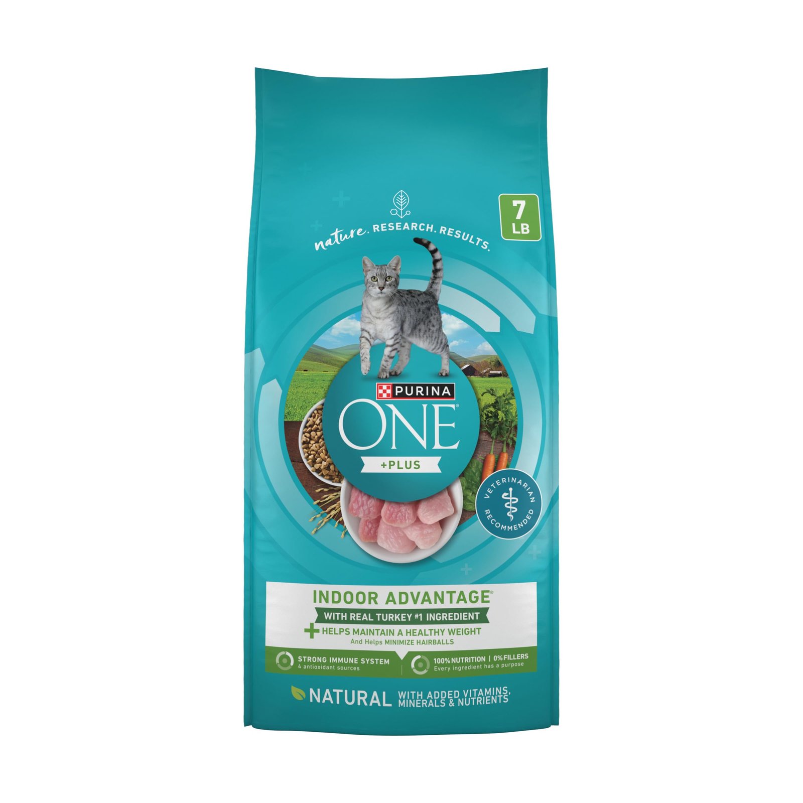 Purina ONE Natural Low Fat Weight Control Indoor Dry Cat Food +Plus Indoor Advantage - 7 lb