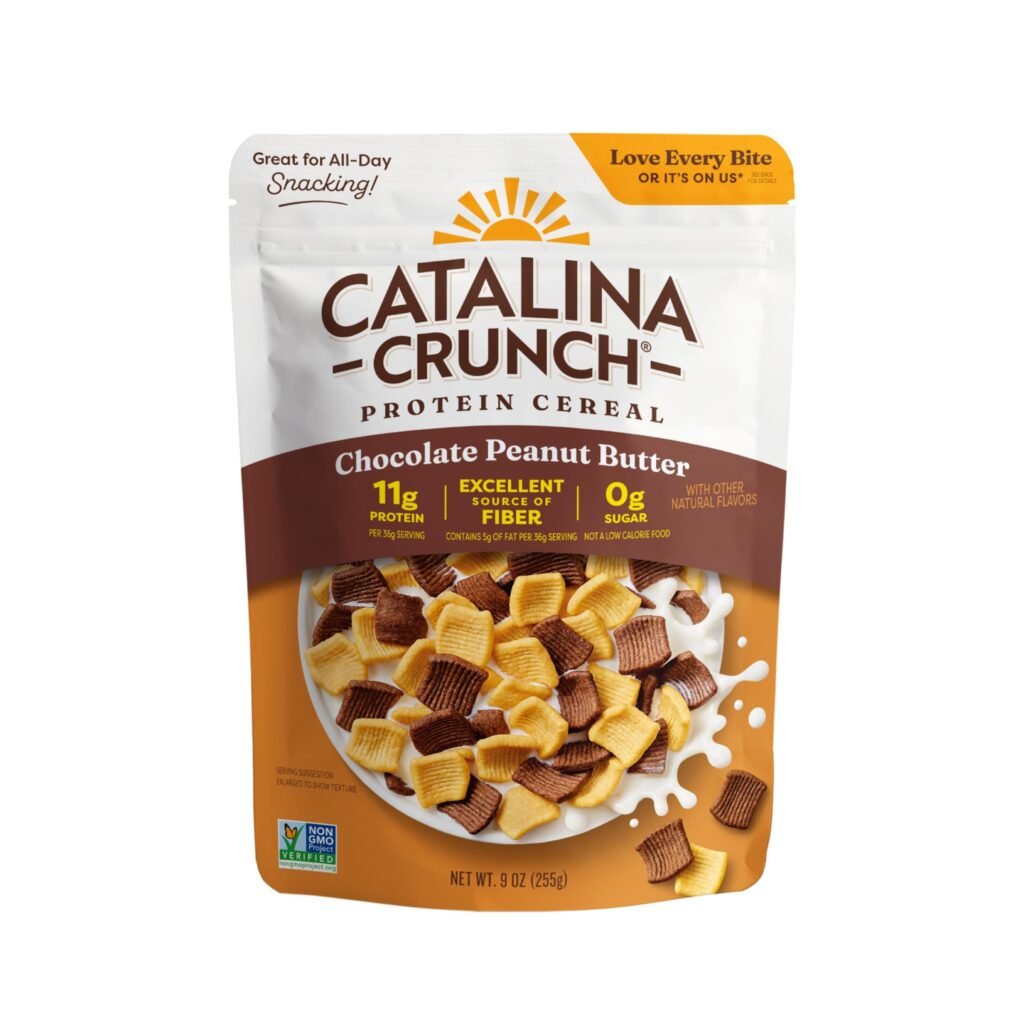 Protein Cereal - Sugar Free Breakfast Cereal with 11g of Protein - Gluten Free - Chocolate Peanut Butter - 9 oz. Bag