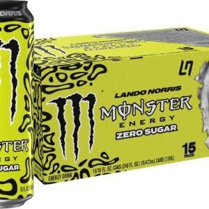 Monster Energy Lando Norris, Sugar Free Energy Drink, 16 oz, Pack of 15