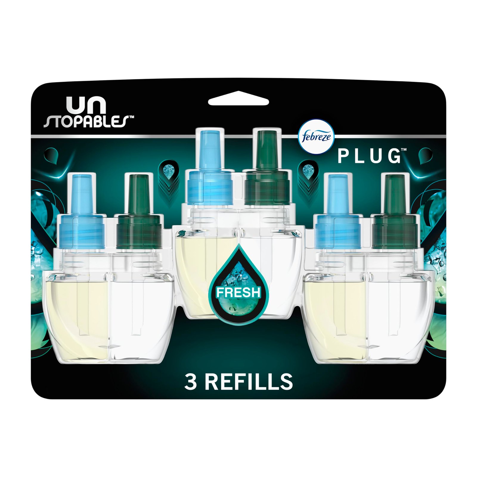 Febreze Plug-In Air Freshener, Oil Refill, Unstopables Scent, 0.87oz