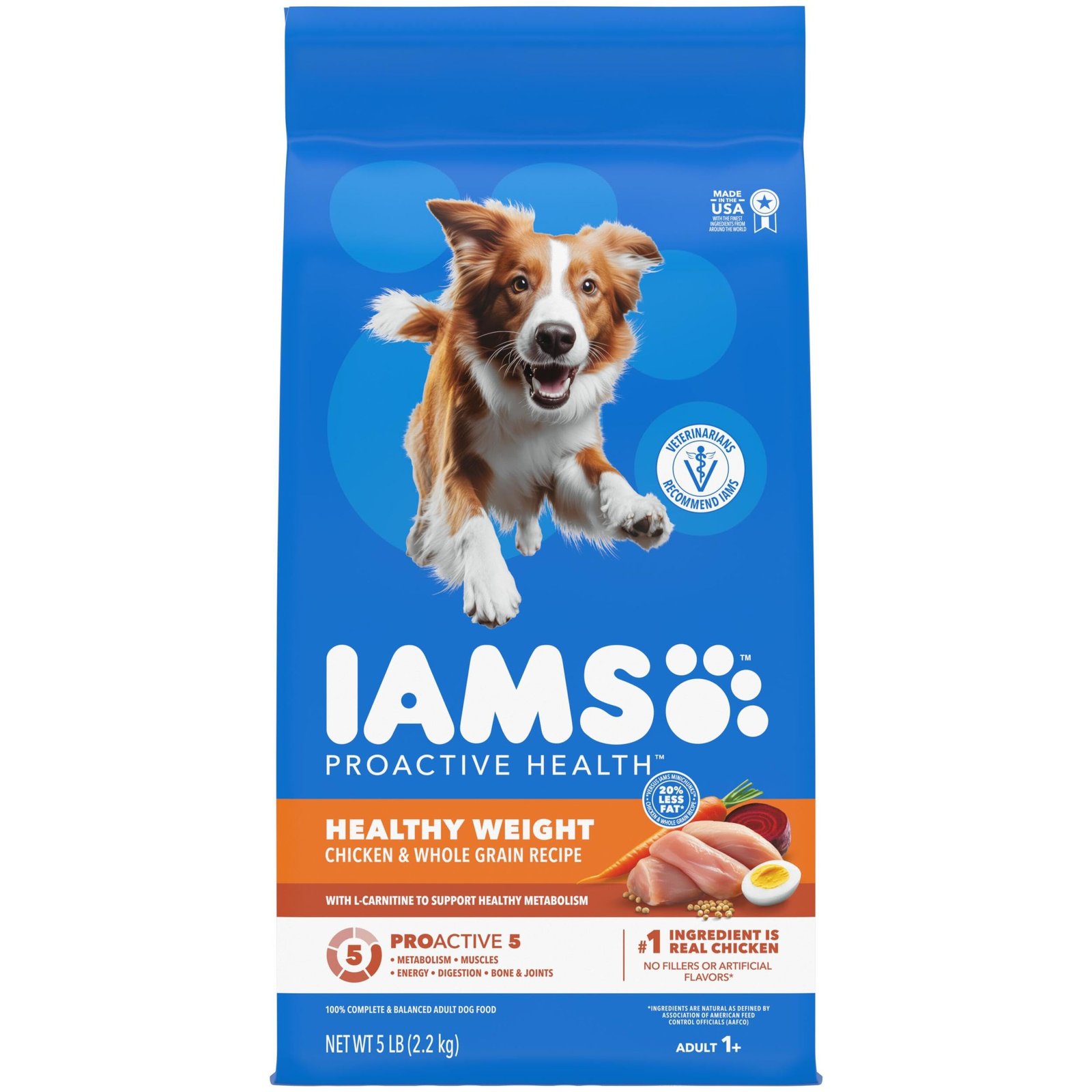 IAMS Proactive Health Healthy Weight Adult Dry Dog Food Chicken & Whole Grain Recipe - 5 lb