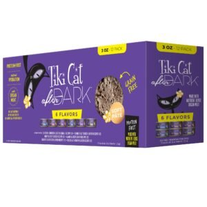Tiki Cat After Dark P t Variety Pack High-Protein and 100 Non-GMO Ingredients Wet Cat Food for - 3 oz | Pack of 12