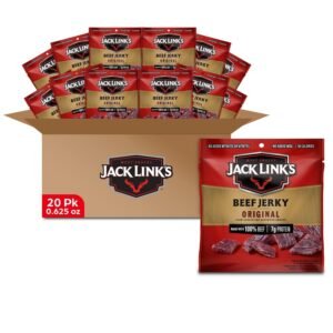 Jack Link's Beef Jerky Multipack - Original - Made with 100% Real Beef - Ready to Eat Real Meat Protein Snacks - 7g