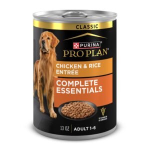 Purina Pro Plan Complete Essentials Classic Pate Dog Food, Chicken and Rice Entrée - () Cans - 13 oz | Pack of 12