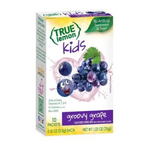 TRUE LEMON KIDS Groovy Grape, 10 Packets for Hydration - No Preservatives
