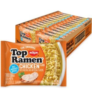 Top Ramen Noodle Soup, Chicken, 3 oz, Pack of 24
