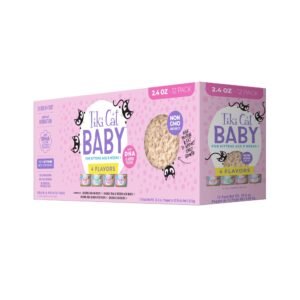 Tiki Cat Baby Wet Cat Food for Kittens Shreds Variety Pack Cans - 2.4 oz | Pack of 12