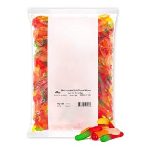 Albanese Candy, Mini Assorted Fruit Gummi Worms, 5-lb Bag