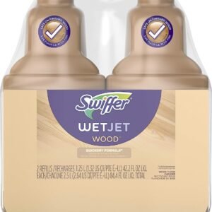 Swiffer Wetjet Wood Floor Cleaner Solution Refill, 42.2 Oz, 2 Pack