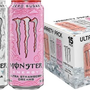 Monster Energy Ultra Variety Pack, PKZSD, Sugar Free Energy Drink, 16 oz, Pack of 15