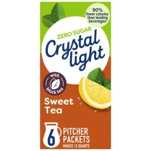 Crystal Light Drink Mix, 6 Pitcher Packets, Sweet Tea Natural Flavor, 1.56 oz
