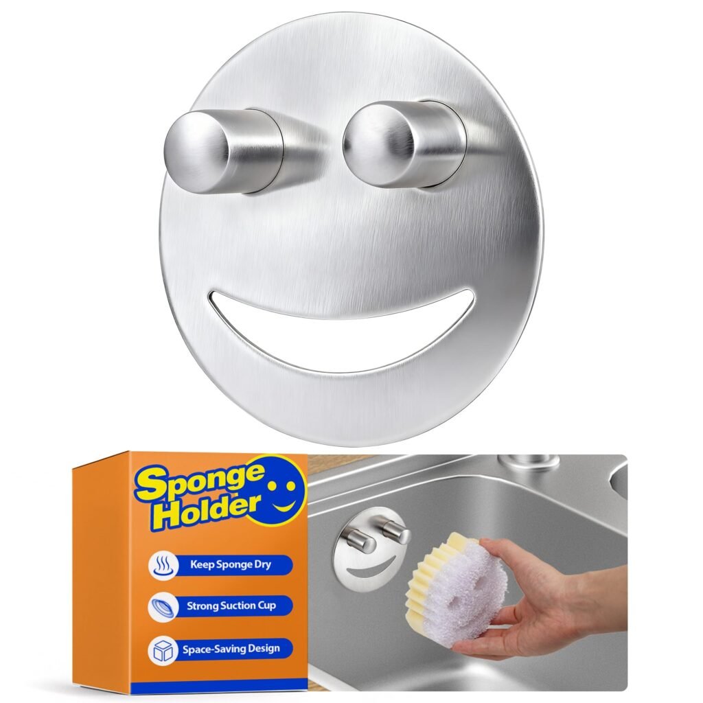 Stainless Steel Sponge Holder For Scrub Daddy Mommy Sponge, 1-Pack
