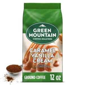 Green Mountain Coffee Roasters, Caramel Vanilla Cream, Ground Flavored Coffee, Bagged 12oz