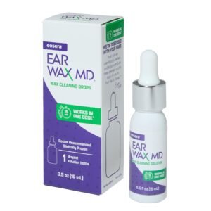 eosera Ear Wax MD - Ear Wax Dissolving Drops - Breaks Down & Dissolves Earwax in Just 1 Treatment - Doctor Recommended & Clinically Proven - Gentle & Safe - 15-mL