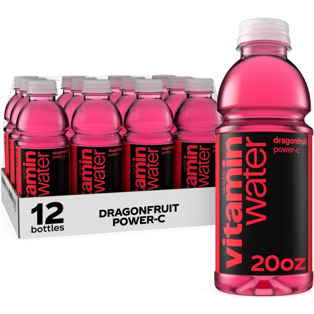 vitaminwater Power-C Dragonfruit, Flavored Water Beverage Bottles, 20 fl oz, 12 Pack