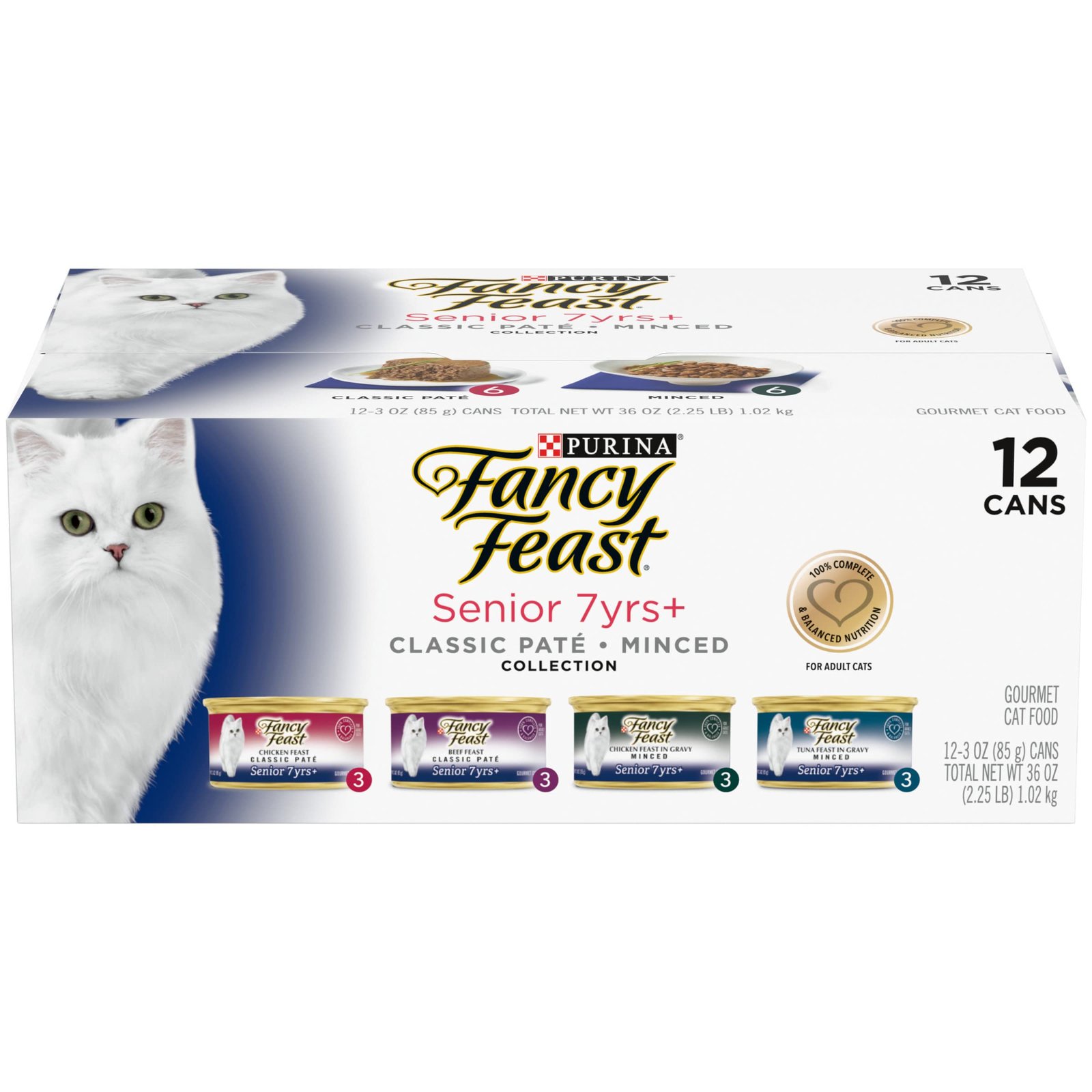 Fancy Feast Purina Fancy Feast High Protein Senior Wet Cat Food Variety Pack, Senior 7+ Chicken - 3 oz