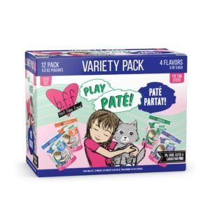Weruva B.F.F. Play - Best Feline Friend Paté Lovers, Aw Yeah!, Paté Partay! Variety Pack - 3oz | Pack of 12