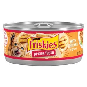 Friskies Purina Friskies Prime Filets With Chicken in Wet Cat Food Gravy - () Cans - 5.5 oz | Pack of 24