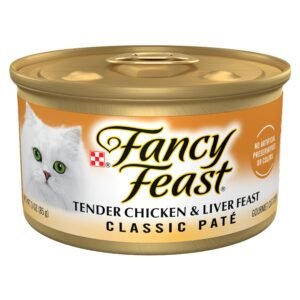Fancy Feast Purina Fancy Feast Tender Chicken and Liver Feast Classic Grain Free Wet Cat Food Pate - 3 oz | Pack of 24