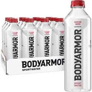 SportWater Alkaline Water, High Alkaline Bottled Water, pH 9+, 12 Pack