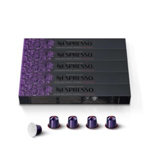 Nespresso Capsules Original Line, Arpeggio Decaffeinato, Dark Roast Coffee, 50-Ct Coffee Pods