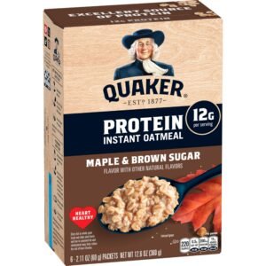 Protein Instant Oatmeal, Maple Brown Sugar, Whole Grains, 2.11 oz Packets, 6 Pack