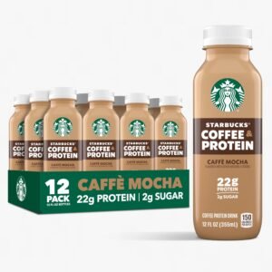 Starbucks Coffee & Protein, Caffe Mocha, No Added Sugar, 2g Sugar, 5g Prebiotic Fiber